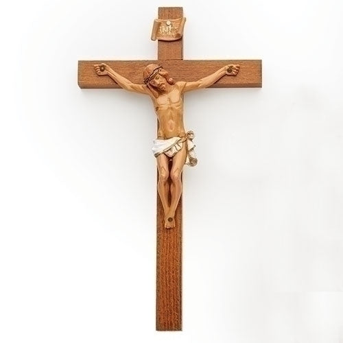 12"H WOODTONE CRUCIFIX