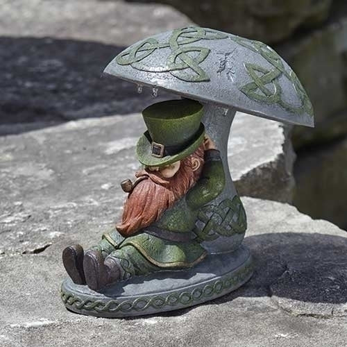 10"H LED SOLAR LEPRECHAUN