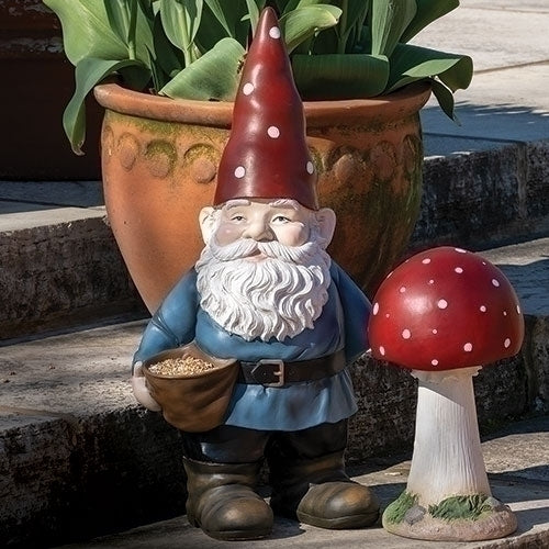 24.2"H GARDEN GNOME BIRDFEEDER