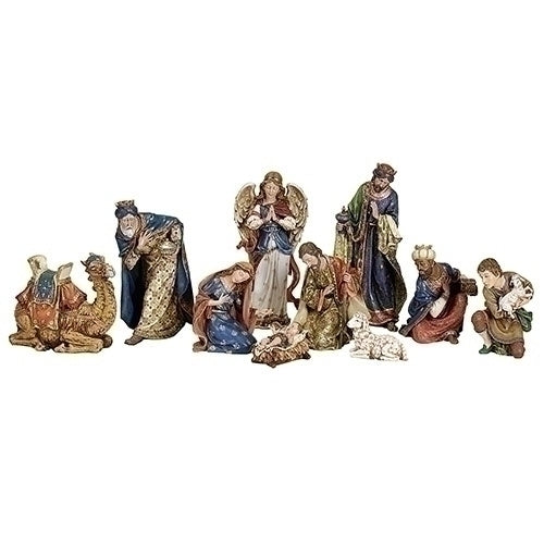10PC ST 4"-19" ORNATE NATIVITY