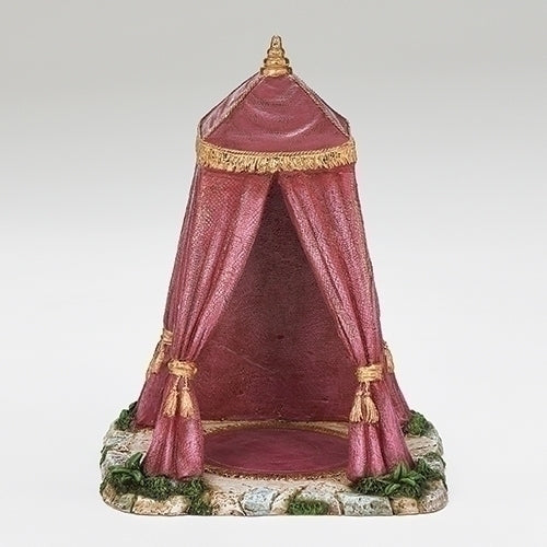 9.75"H BURGUNDY KING'S TENT