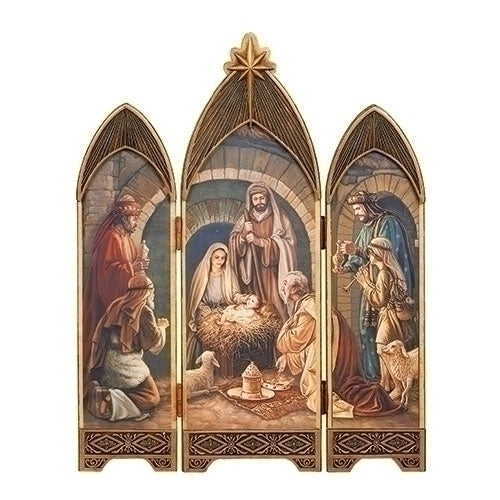 28"H 3PC NATIVITY SCREEN