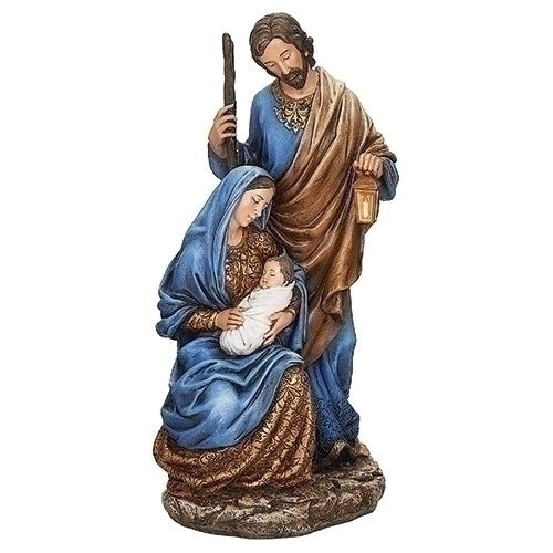 10.5"H HOLY FAMILY BLUE & GOLD
