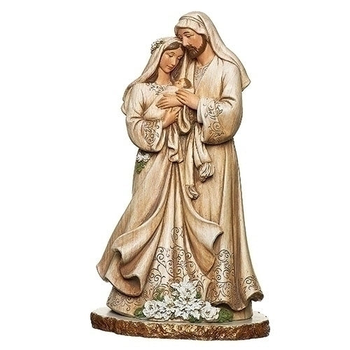 10.5"H HOLY FAMILY WOODGRAIN