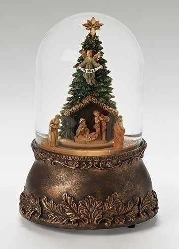 7.5"H MUSICAL NATIVITY DOME