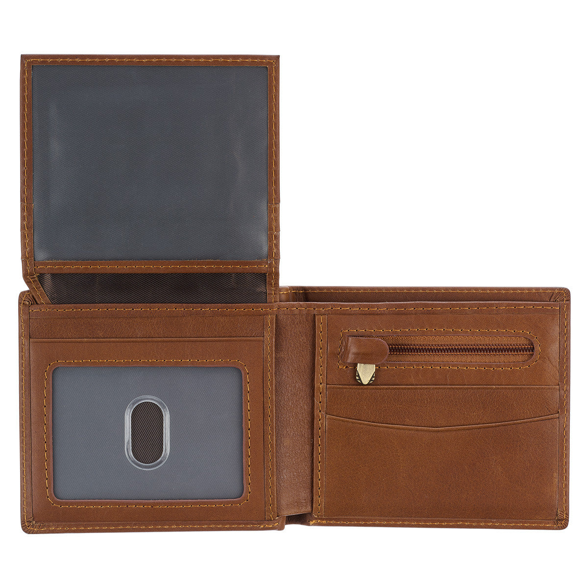 Seek First the Kingdom Saddle Tan Genuine Leather Wallet - Matthew 6:33