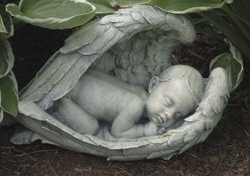 7"H SLEEPING BABY IN WINGS