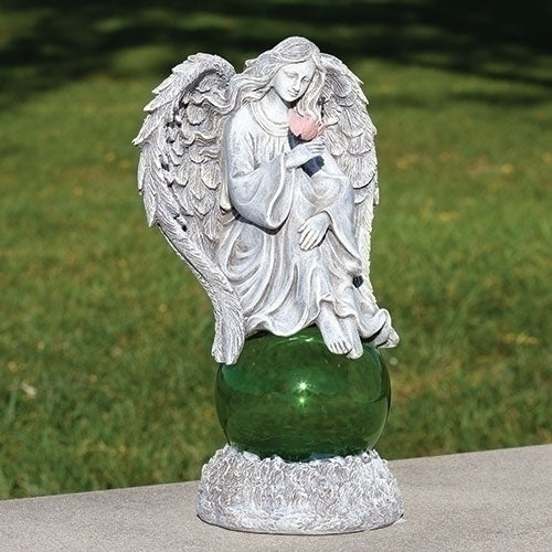 13"H LED ANGEL SOLAR LIGHT