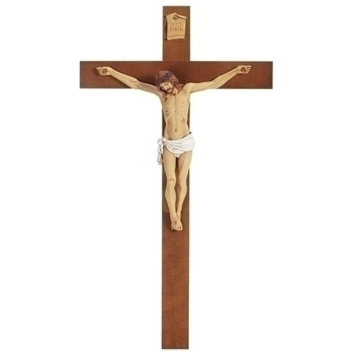 40"H WOODTONE CRUCIFIX