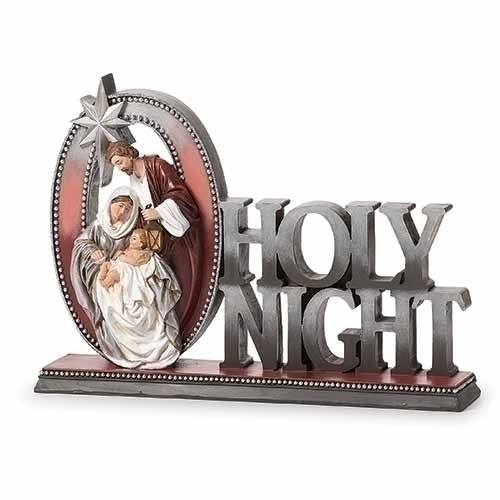 9.5"H O HOLY NIGHT NATIVITY