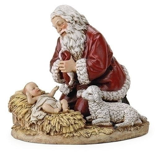 8"H KNEELING SANTA FIG