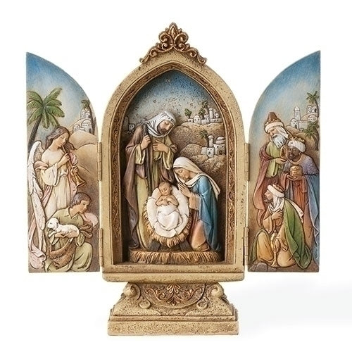 9"H TRIPTYCH W/HOLY FAMILY