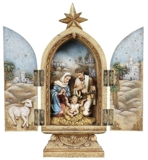 10"H HOLY FAMILY TRIPTYCH