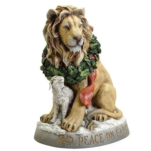 19.25" LION & LAMB STATUARY