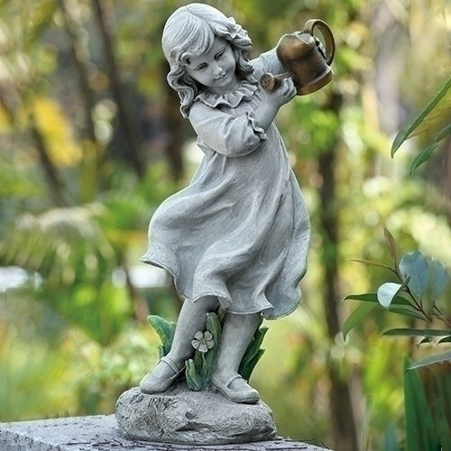 22"H GIRL W/WATERING CAN