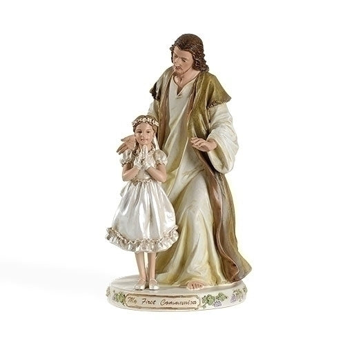 9.5"H JESUS W/PRAYING GIRL