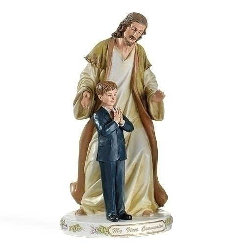 9.5"H JESUS W/PRAYING BOY