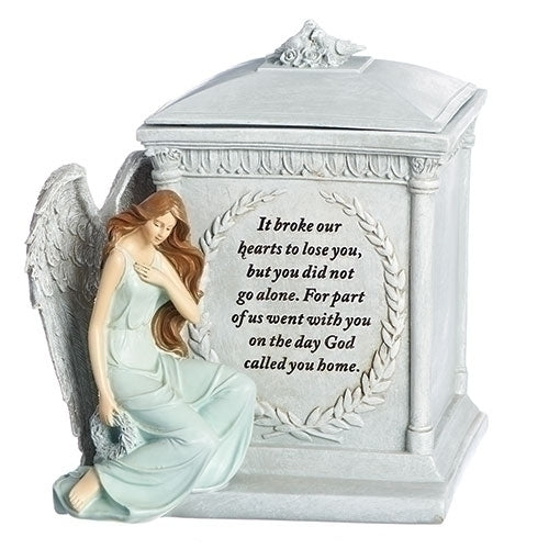 8.5"H MEMORIAL BOX W/ANGEL AND