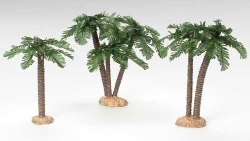 9.5"H 3 PC SET PALM TREE