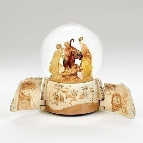 7.5"H MUSICAL HOLY FAMILY DOME