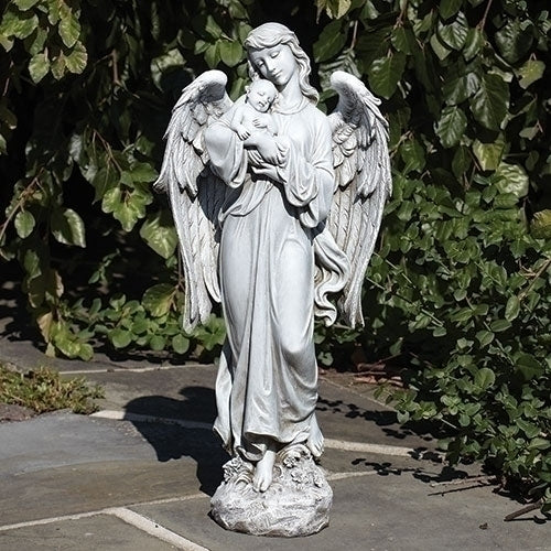 25.5"H ANGEL HOLDING BABY