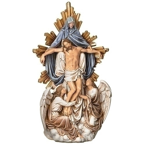 13.25"H ANGELS W/CHRIST FIGURE