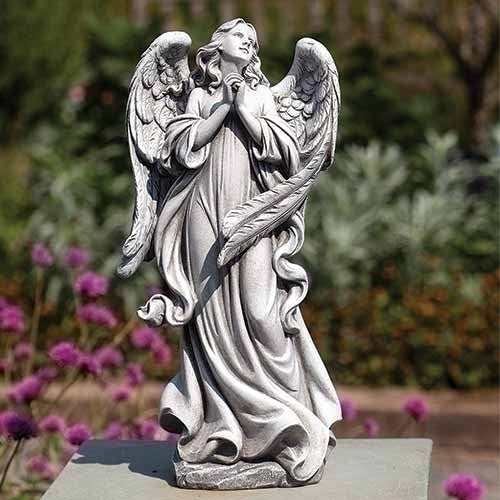 14.25"H ANGEL PRAYING GARDEN