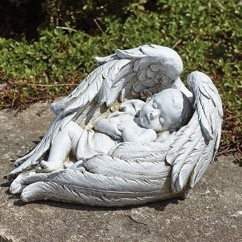 6"H BABY SLEEPING IN WINGS