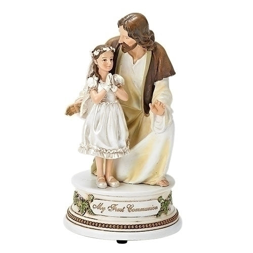 7.25"H MUSICAL JESUS W/GIRL