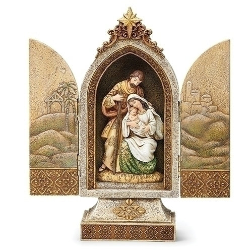 12.25"H HOLY FAMILY TRIPTYCH