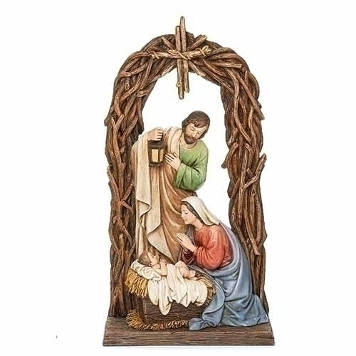 11.2"H HOLY FAMILY UNDER WOVEN
