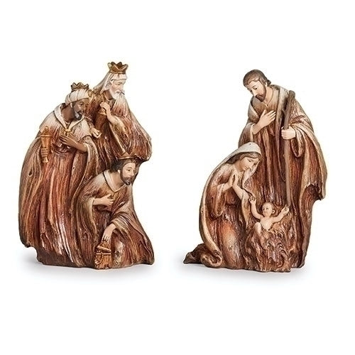 7"H 2PC ST NATIVITY WEATHERED