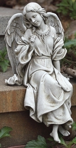 12.75"H SITTING ANGEL FACING