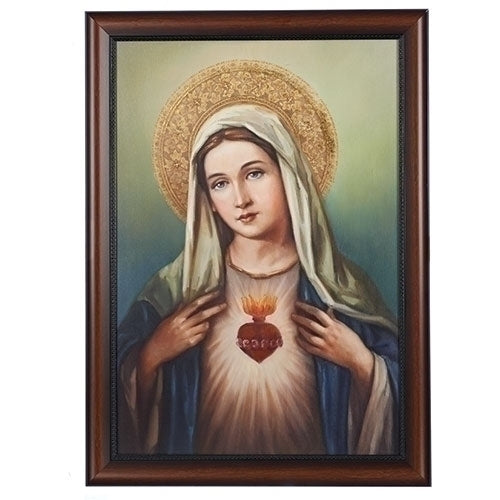 27"H IMMACULATE HEART FRAMED