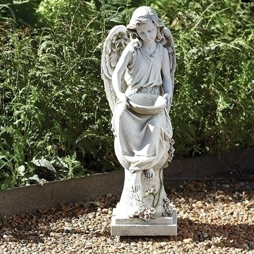 21"H SOLAR ANGEL ON PEDESTAL