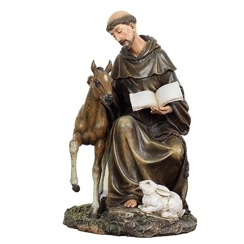 8.5"H ST FRANCIS W/HORSE