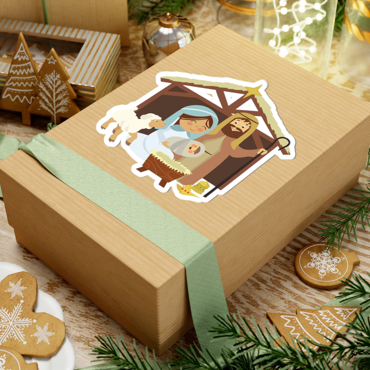 Nativity Scene Kiss-Cut Stickers | Baby Jesus Mary Joseph Manger Christmas